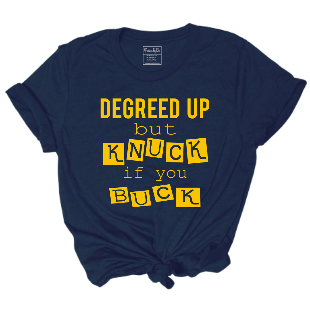 Degreed Up Navy mockup unisex crew