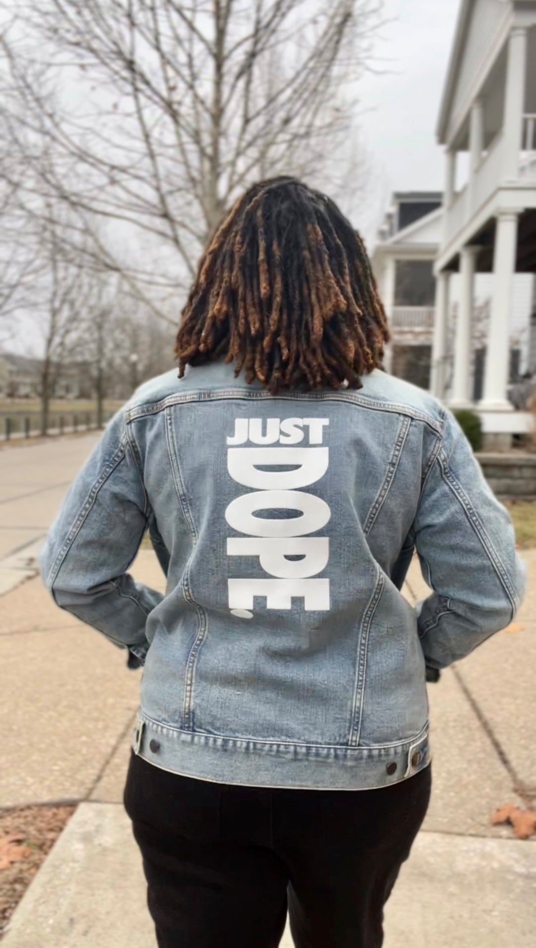 Just Dope Jean Jacket model back