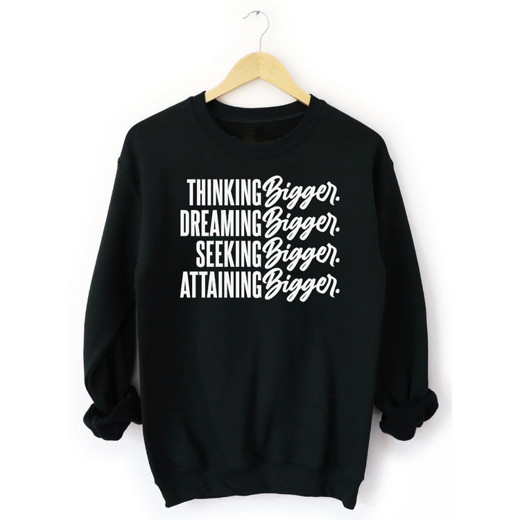 Think Big black unisex sweatshirt