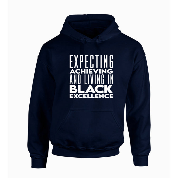 Black Excellence hooded sweatshirt navy