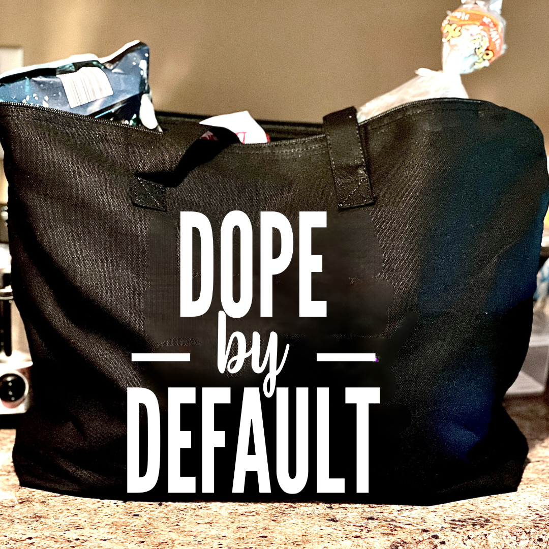 Dope by Default Tote Bag with Zipper for groceries