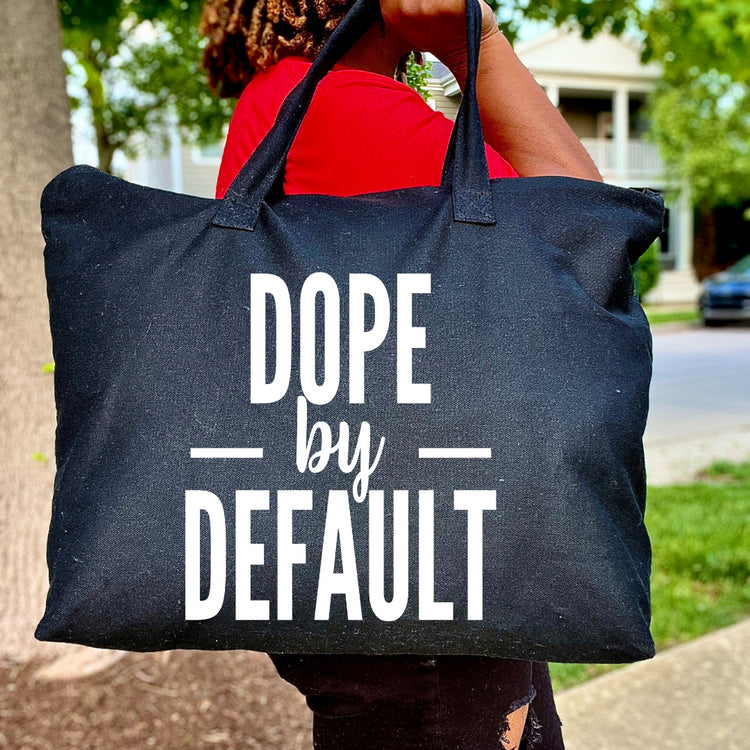 Dope by Default Canvas Zippered Tote Bag