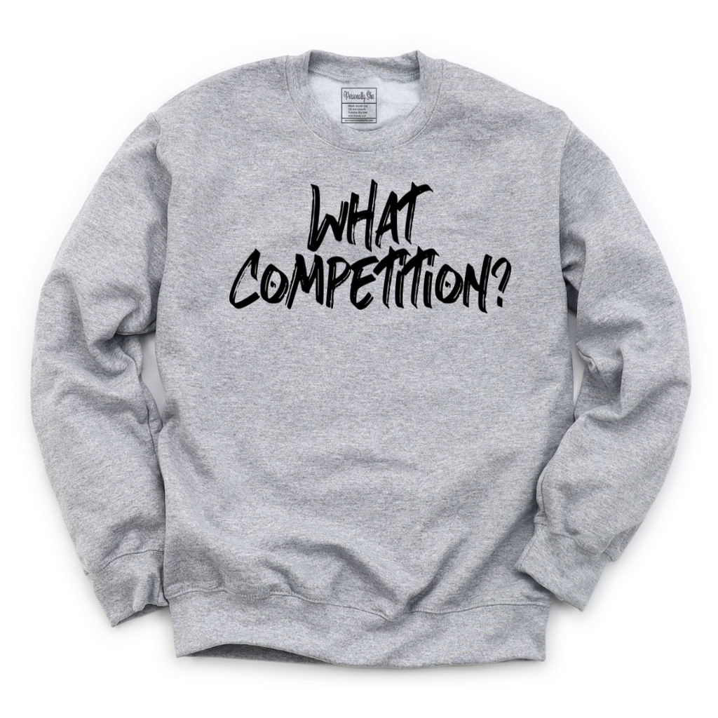 What Competition Sweatshirt in Gold, Gray, or Royal Blue