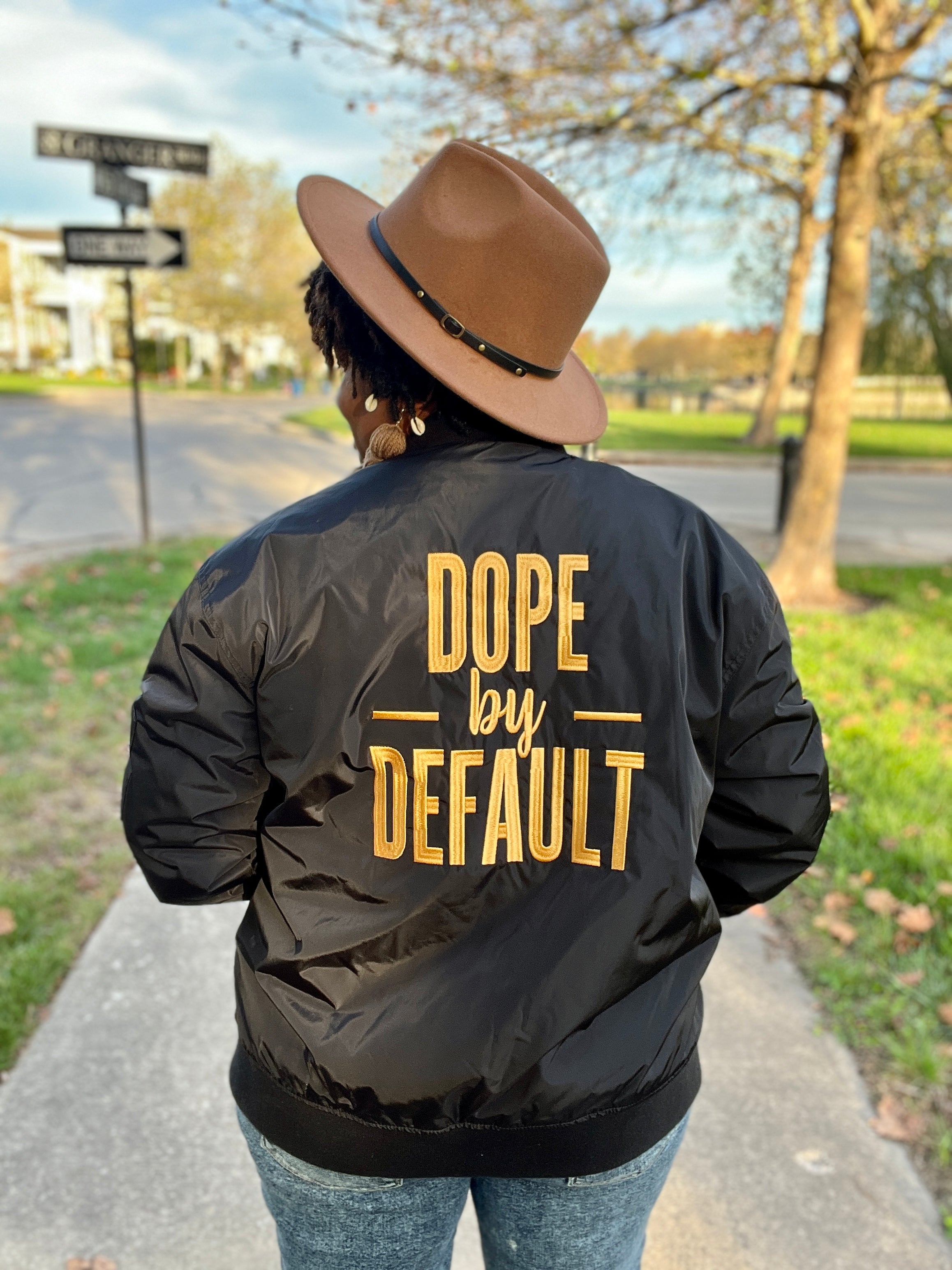 Dope by Default Embroidered Bomber Jacket – Personally She
