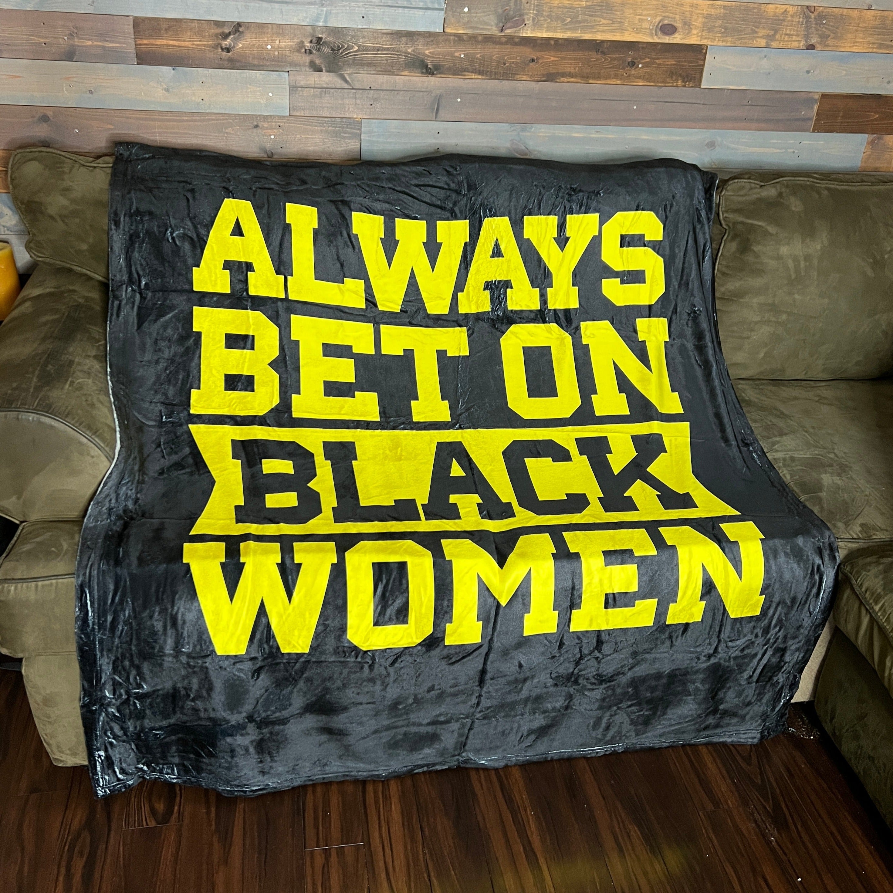 Always Bet on Black women couch throw blanket