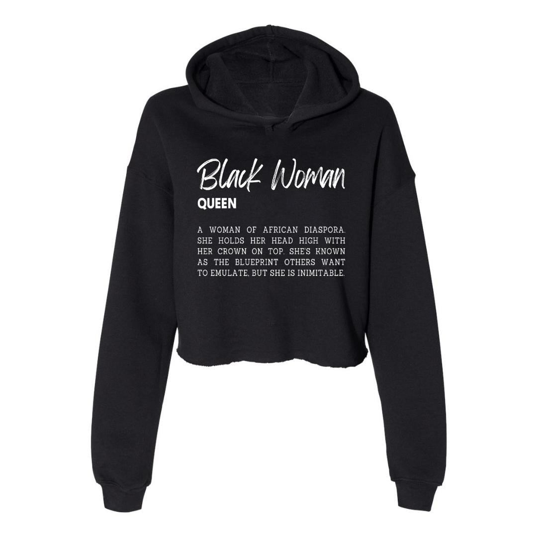 Black Woman Definition cropped hoodie