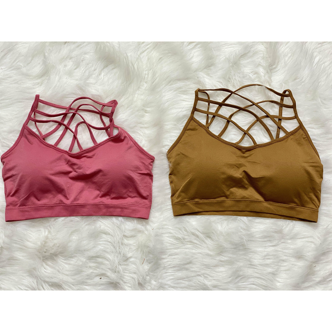 Womens Bralette Cage Bra Rose & Coffee Color – Personally She