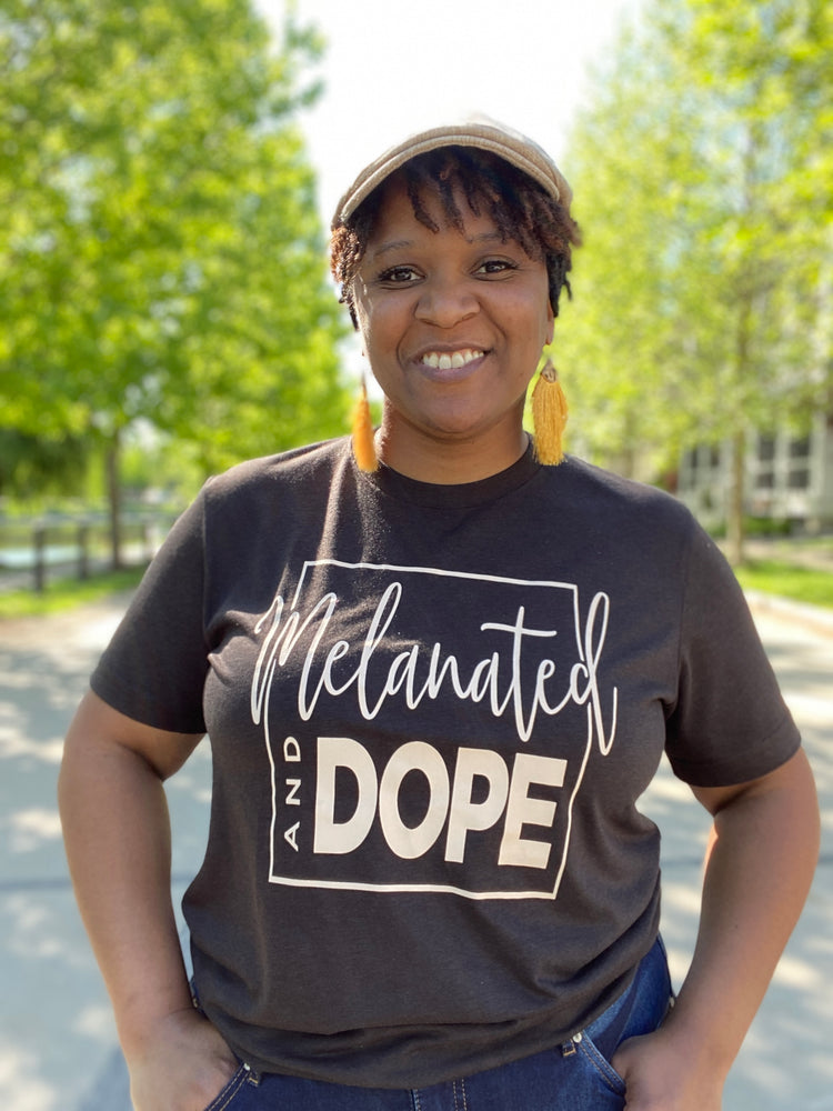 melanated and dope tee