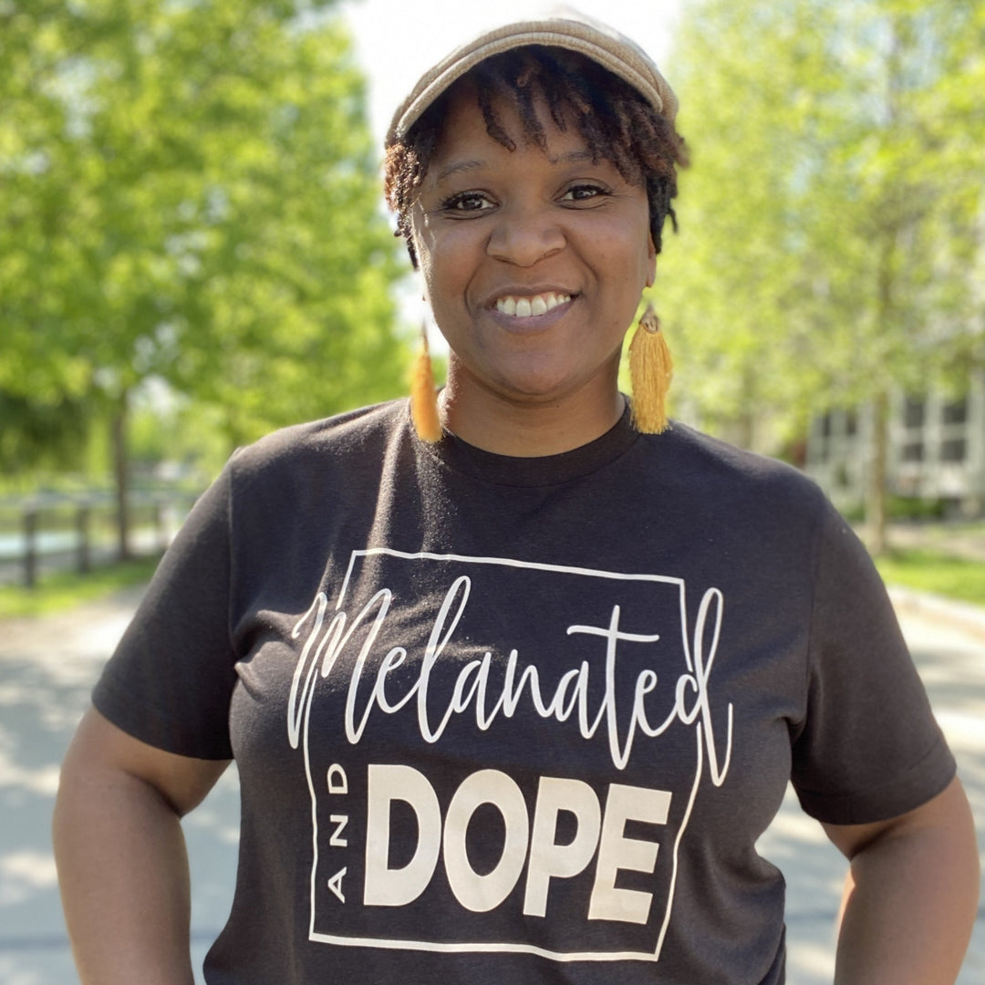 melanated and dope tee