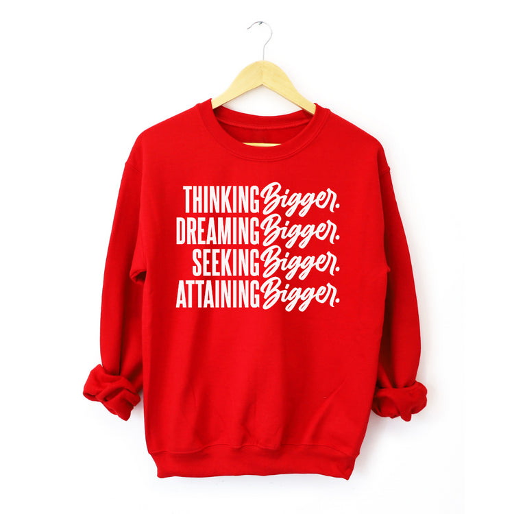 Think Big red unisex sweatshirt