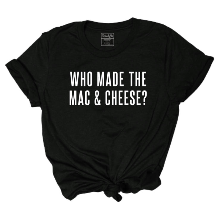 who made the mac & cheese black holiday tee